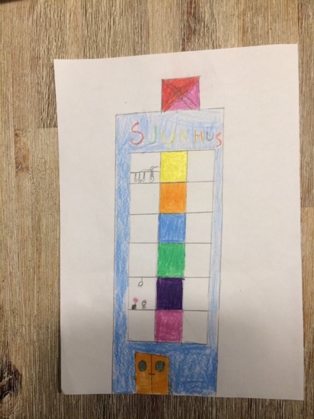 Illustrerad bild på ett sjukhus.