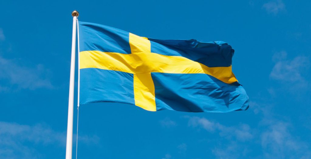 Sveriges flagga.