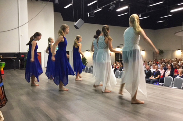 Foto från uppträdande på Barntandvårdsdagar 2018 i Ronneby.