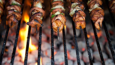 Foto på grillspett.
