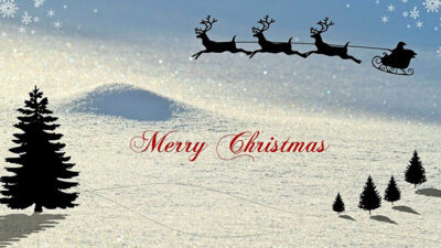 Foto på ett jullandskap.