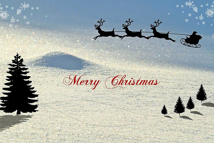 Foto på ett jullandskap.